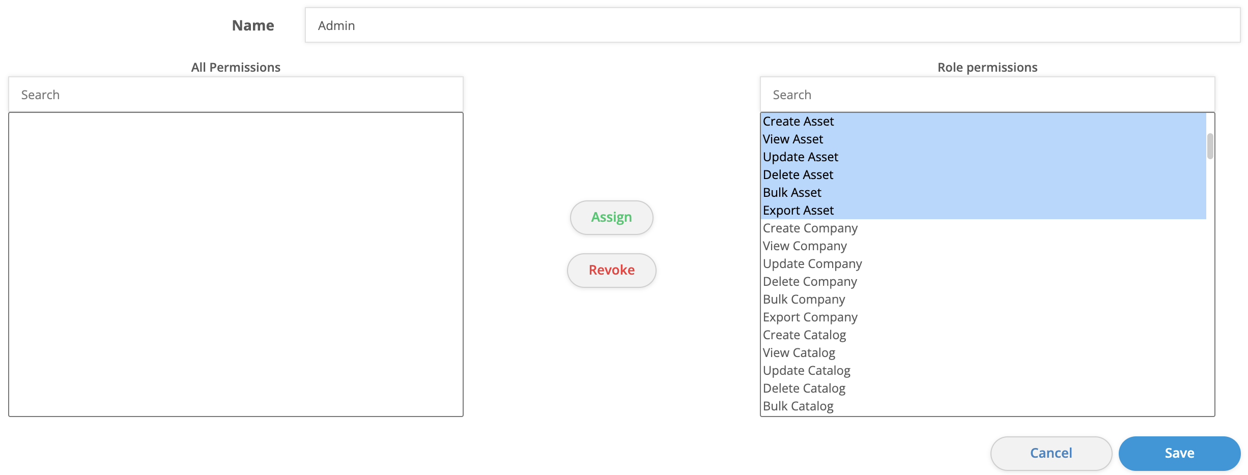 Permissions View Image